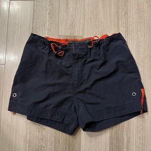 Periscope PS-3983 Y2K Nylon Cargo Shorts with Adjustable Waist